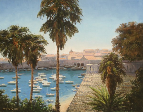 The port of Dubrovnik, Croatia