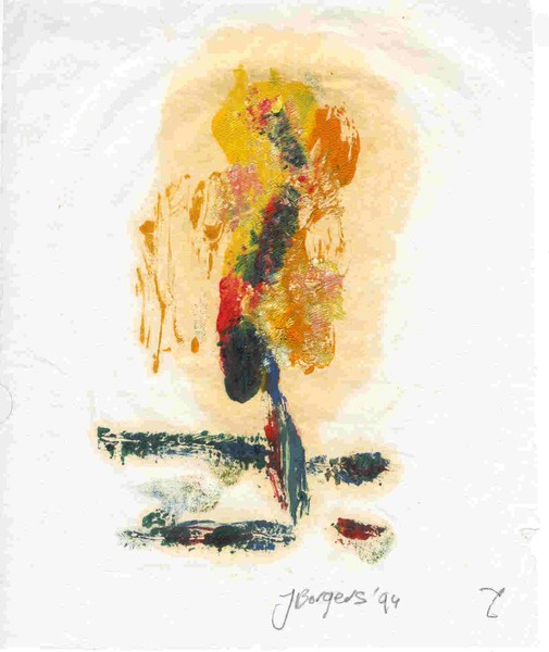 L' Homme en Jaune 2, Lithographie, 1994