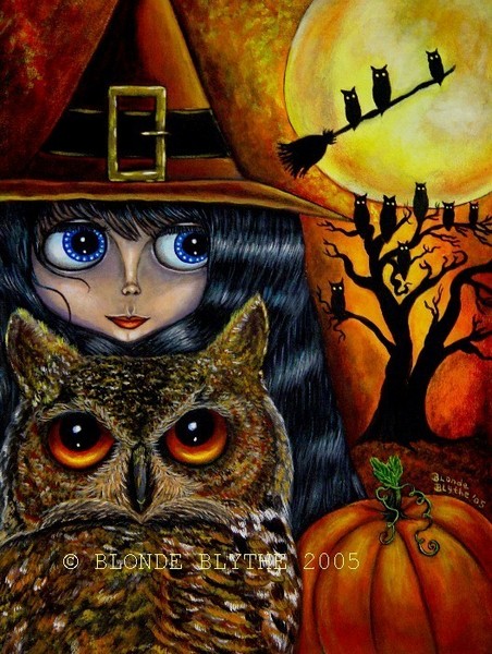 Halloween Blythe Owl Witch