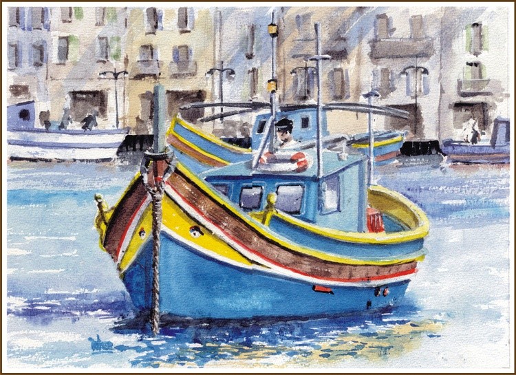 Colorful Maltese fishing boat
