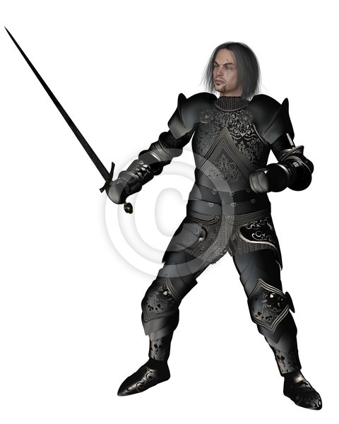 Black Knight in Decorated Armour