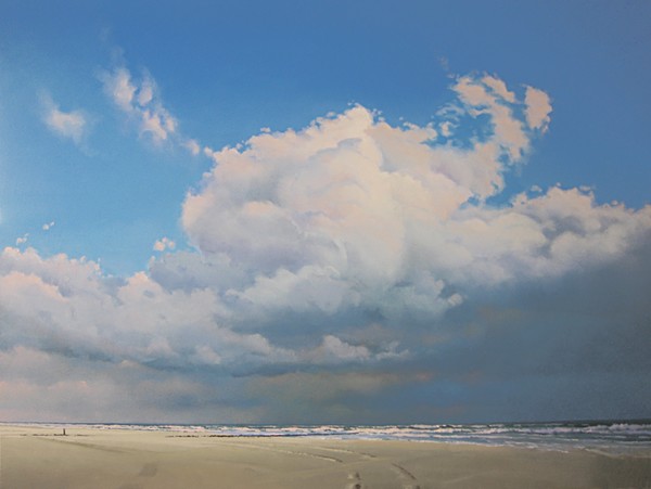 Beach With Cumulus Clouds