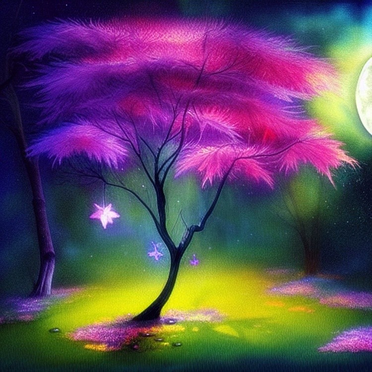 Moonlit Japanese Maple
