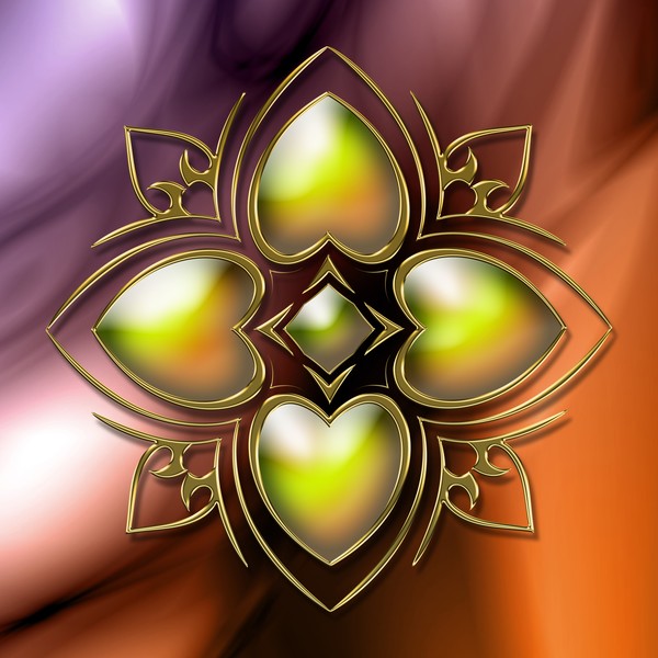Gold clover for happines