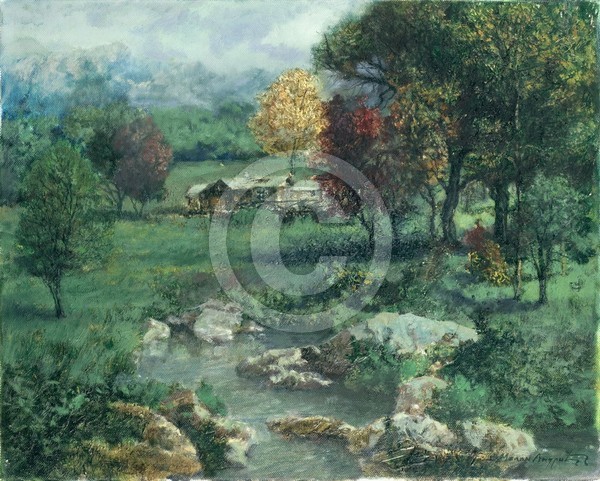 Waldbach 50x40 oil on canvas