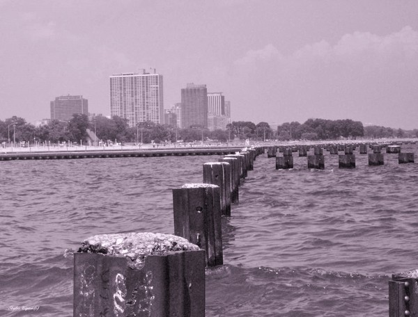 Chicago Lakeshores Sepia