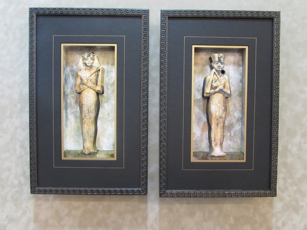 Egyptian Nefertiti and Ramses in 3D