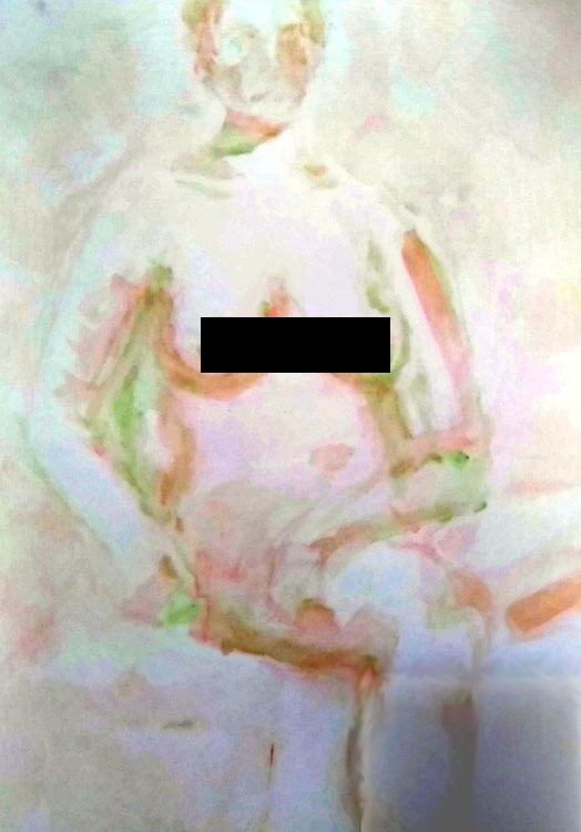 Amalia Cropped Seated Watercolor