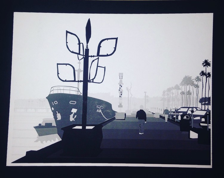 Digital painting from Seaport Village San Diego Ca