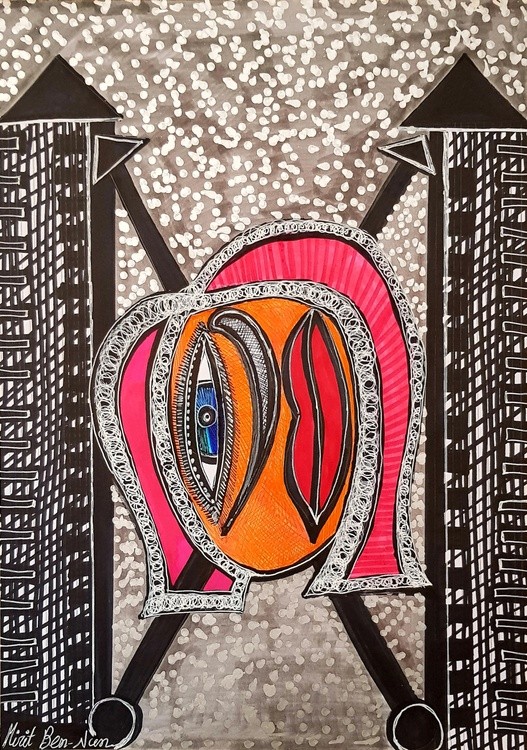 Artists from israel abstract colorful paintings modern artist Mirit Ben-Nun