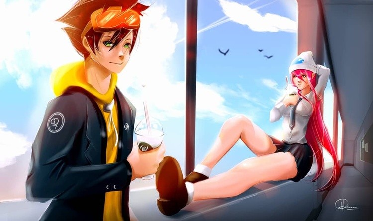Todays drawing featuring two OCs of on of my favourite artists a2t