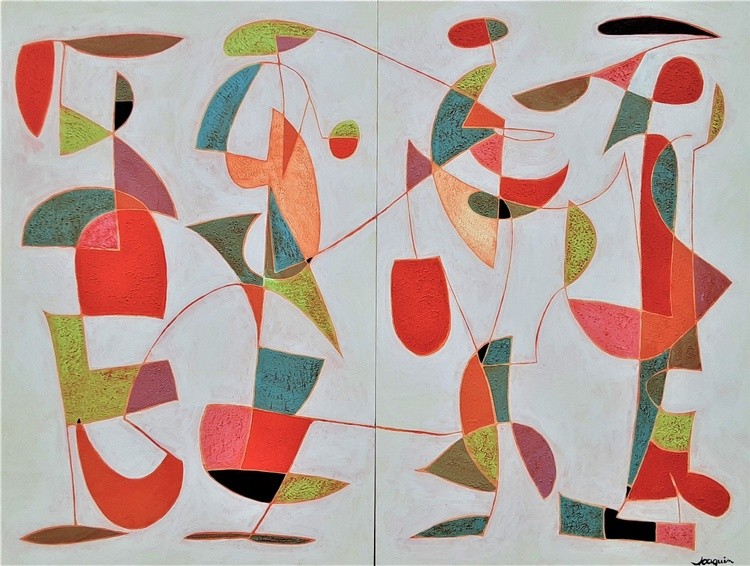 Ocotpus's Garden  Dyptich 72 x 96 x 1