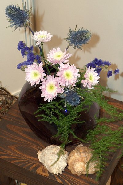 Flowers in a vase.