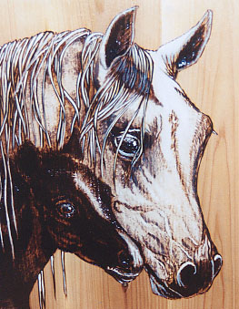 Horses - Pyrography