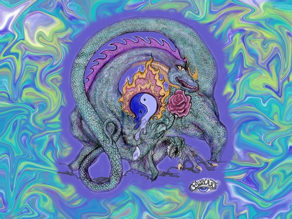 Marbled Cologe of ballence a flame