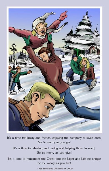 Christmas Ice Skating Card