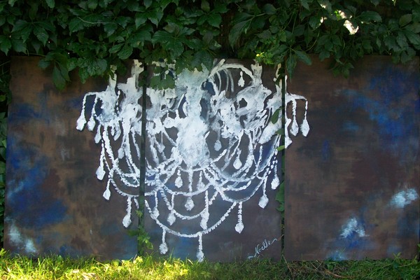 Chandelier triptych 1 of 3 (left panel)