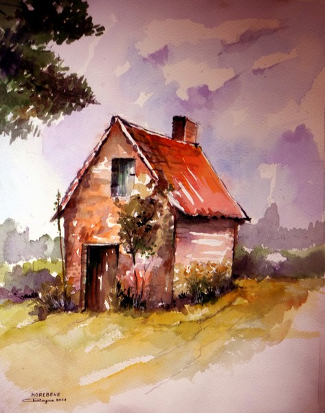 Barn in Horebeke (plein air)