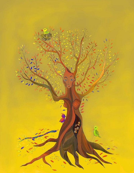 A female shamon tree