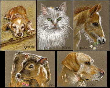 ACEO original pastel cards