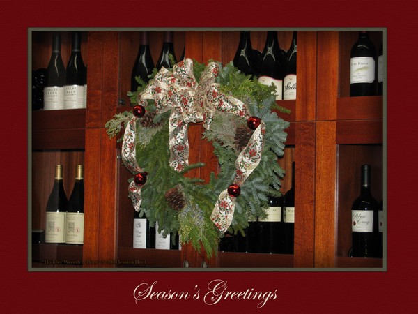 Holiday Wreath and Wine