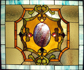 Victorian Design Stained Glass Panel