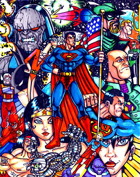 Superman in prismacolor