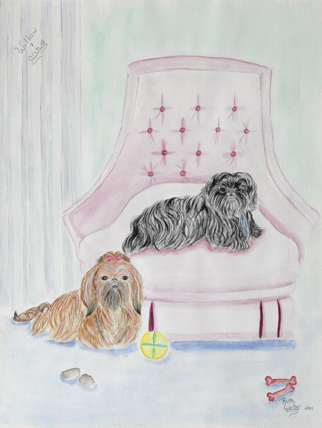Watercolor Dog Portrait