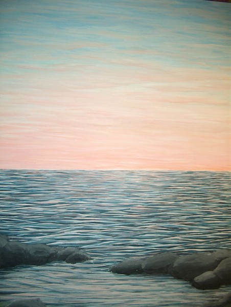 Original Acrylic Art, 'Dawn', Cedric C