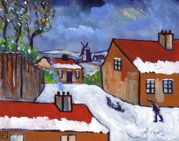 DUTCH VILLAGE SNOWSCENE