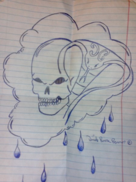 free hand tattoos cobra n skull