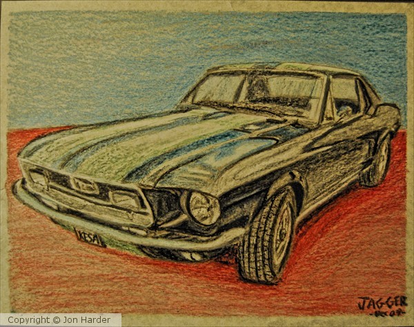 crayon mustang