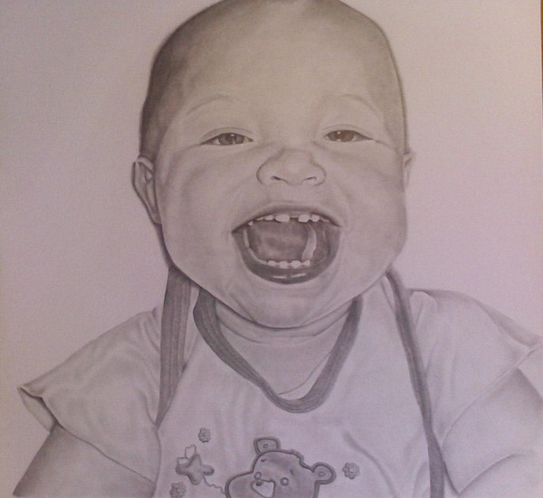 completed smiling baby
