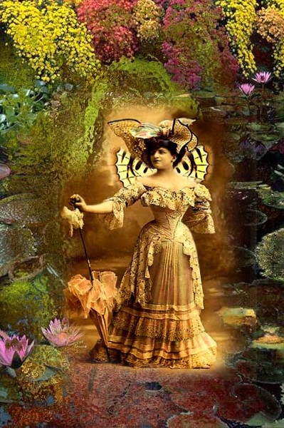 BEAUTIFUL FAIRY IN LUSH GARDEN