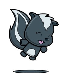 dead floating skunk