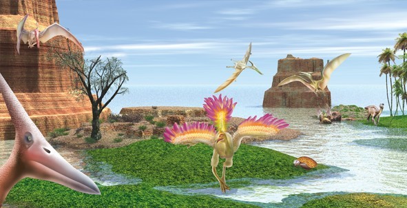 Pteranodon and Archeopteryx