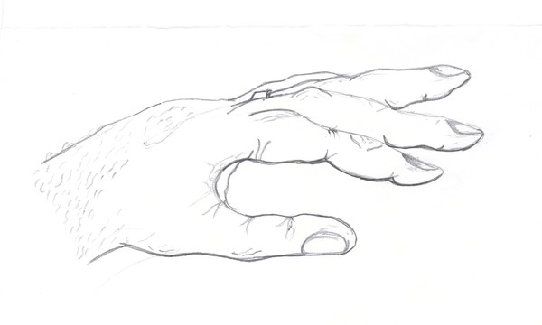 drawing of hand