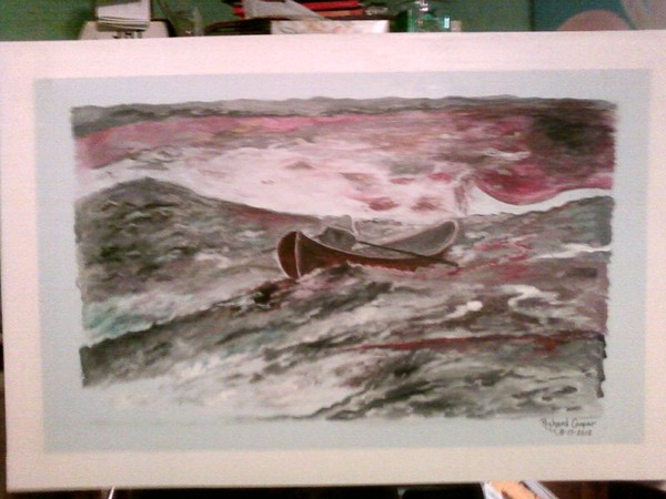 Man Rowing a Boat SOLD