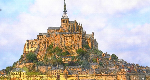 Mont saint michel,France digital painting