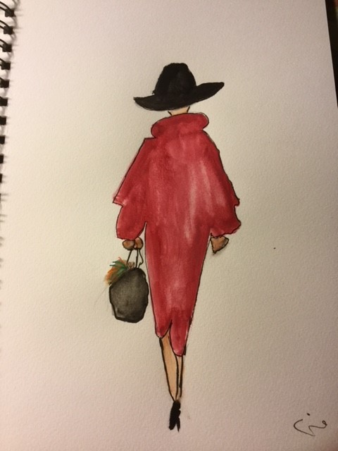 My Aunt doing her errands