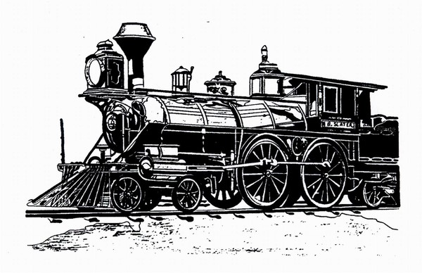 train -  pen & ink drawing
