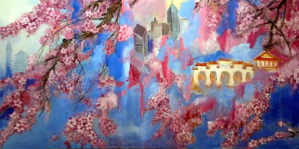 Blue Sky Cherry Blossom-From the East to the West