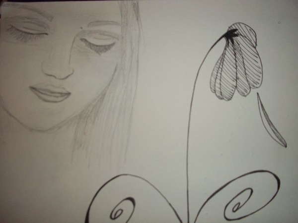 girl and flower