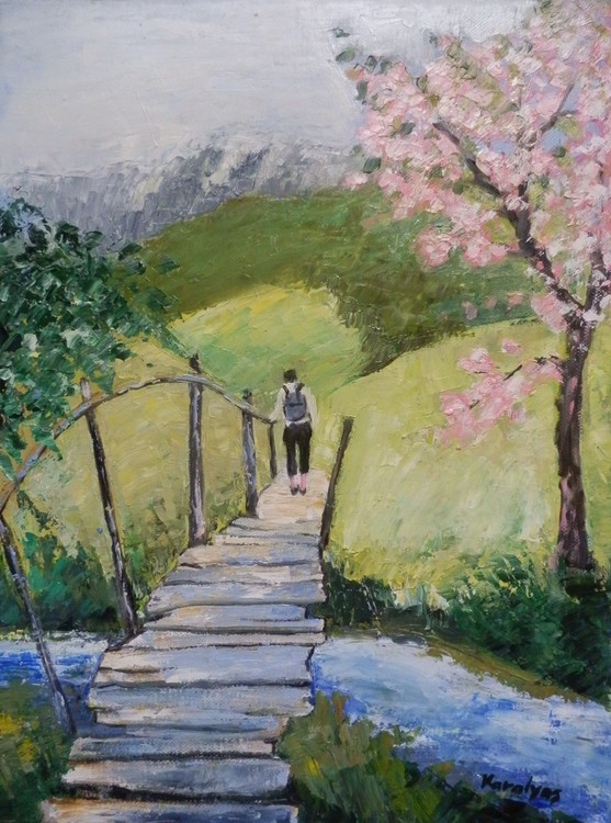 Footbridge to spring - sold
