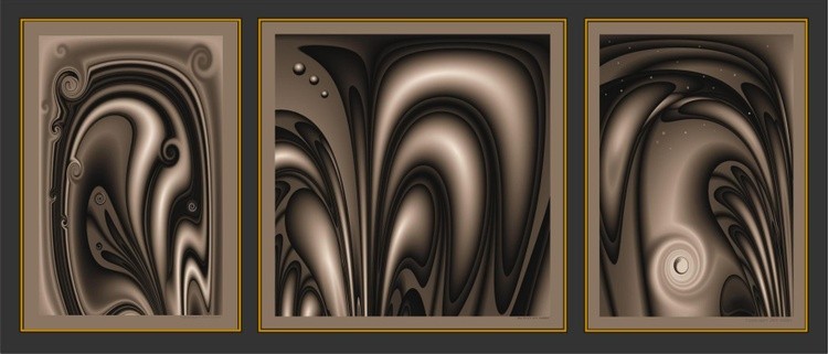 Triptych Grey World