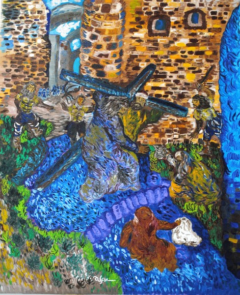 Jesum et simon Kirenne (Golgota)