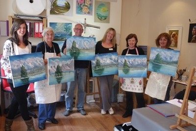 Happy Art students