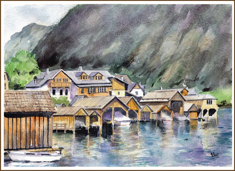 Boat-houses in Hallstädt