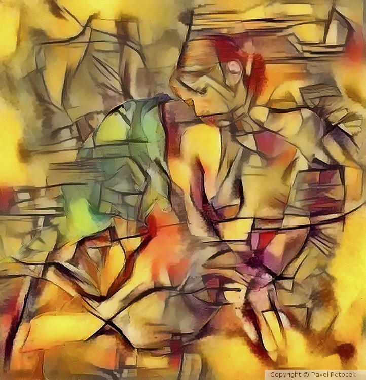 Sitting nude