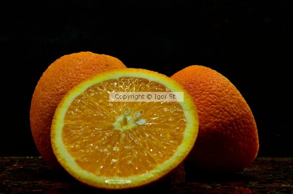  orange , half of orange
